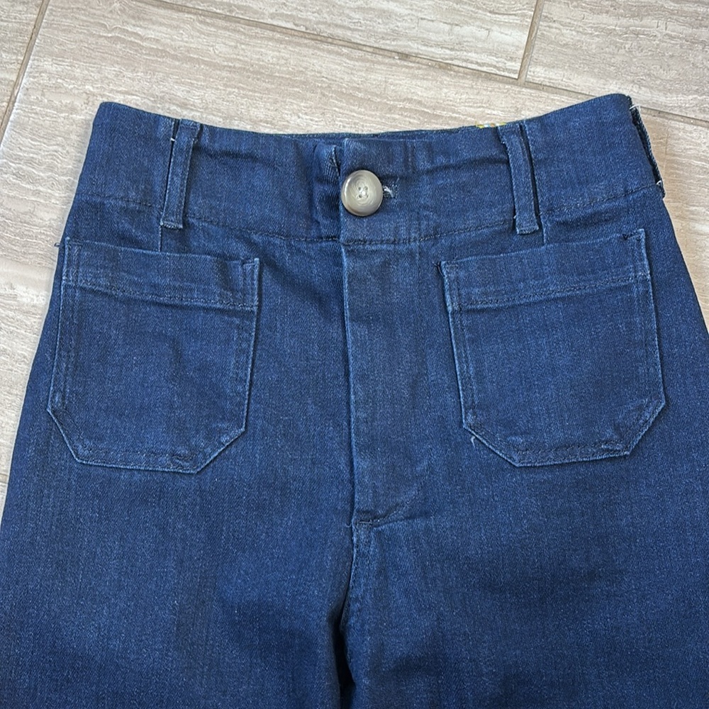 Maeve “the colette” dark wash wide leg crop. NWT